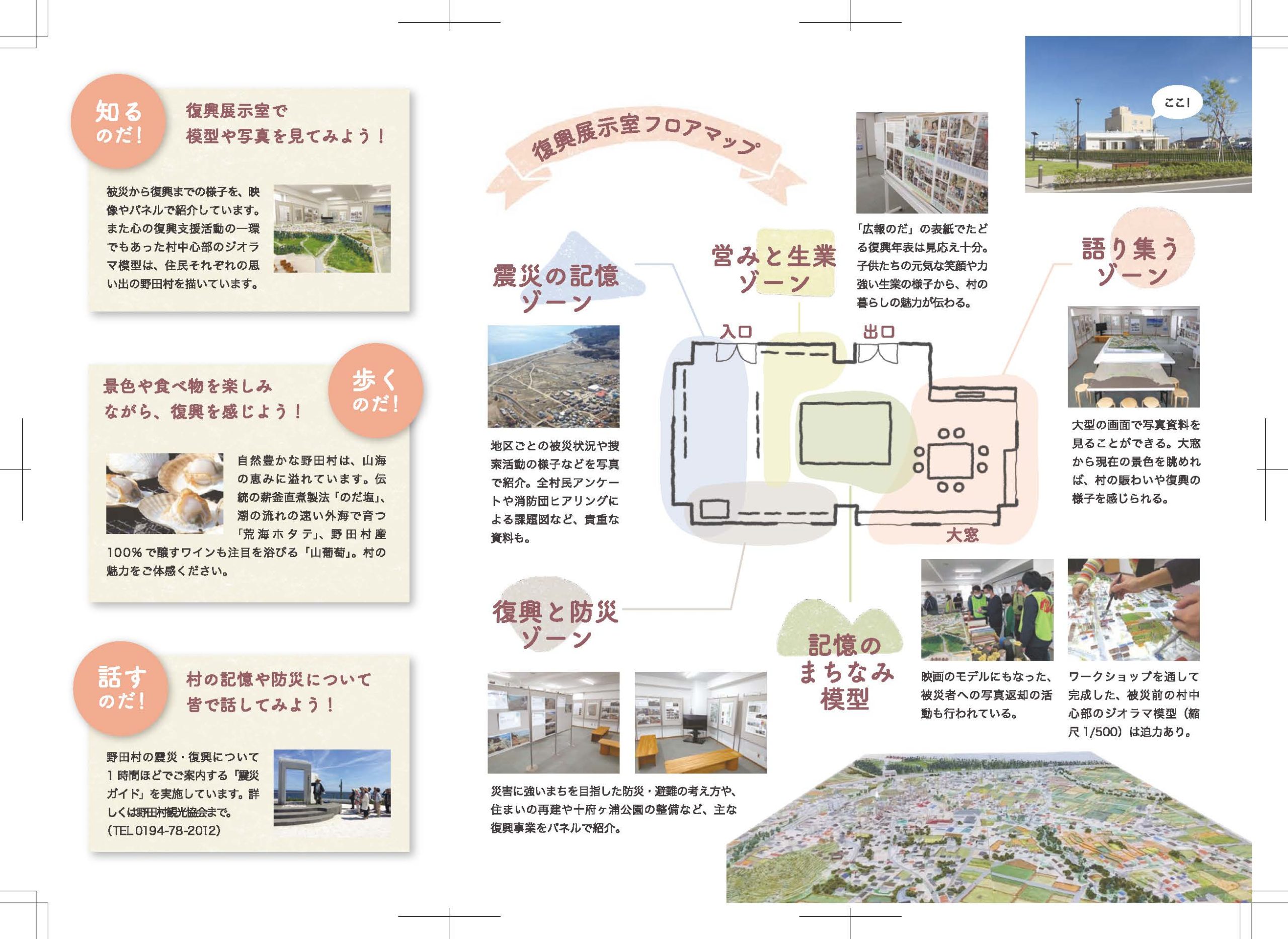 東日本大震災津波復興展示室の開設支援（野田村）