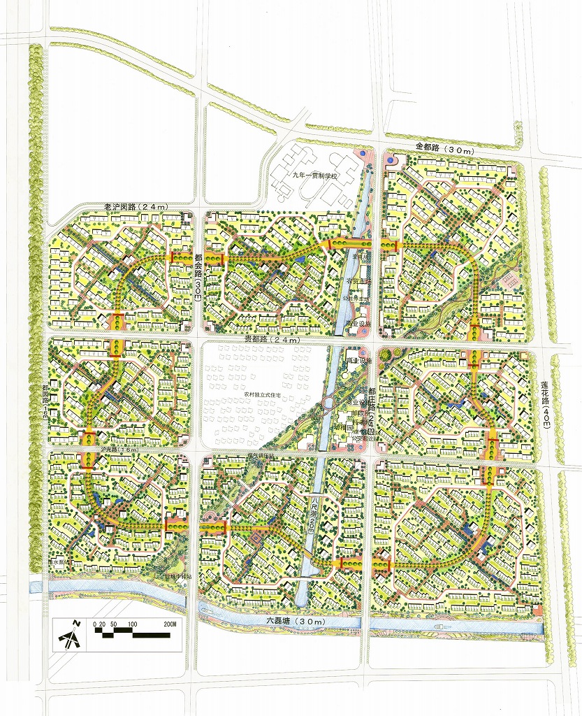 中国・上海市君蓮住宅地総体計画